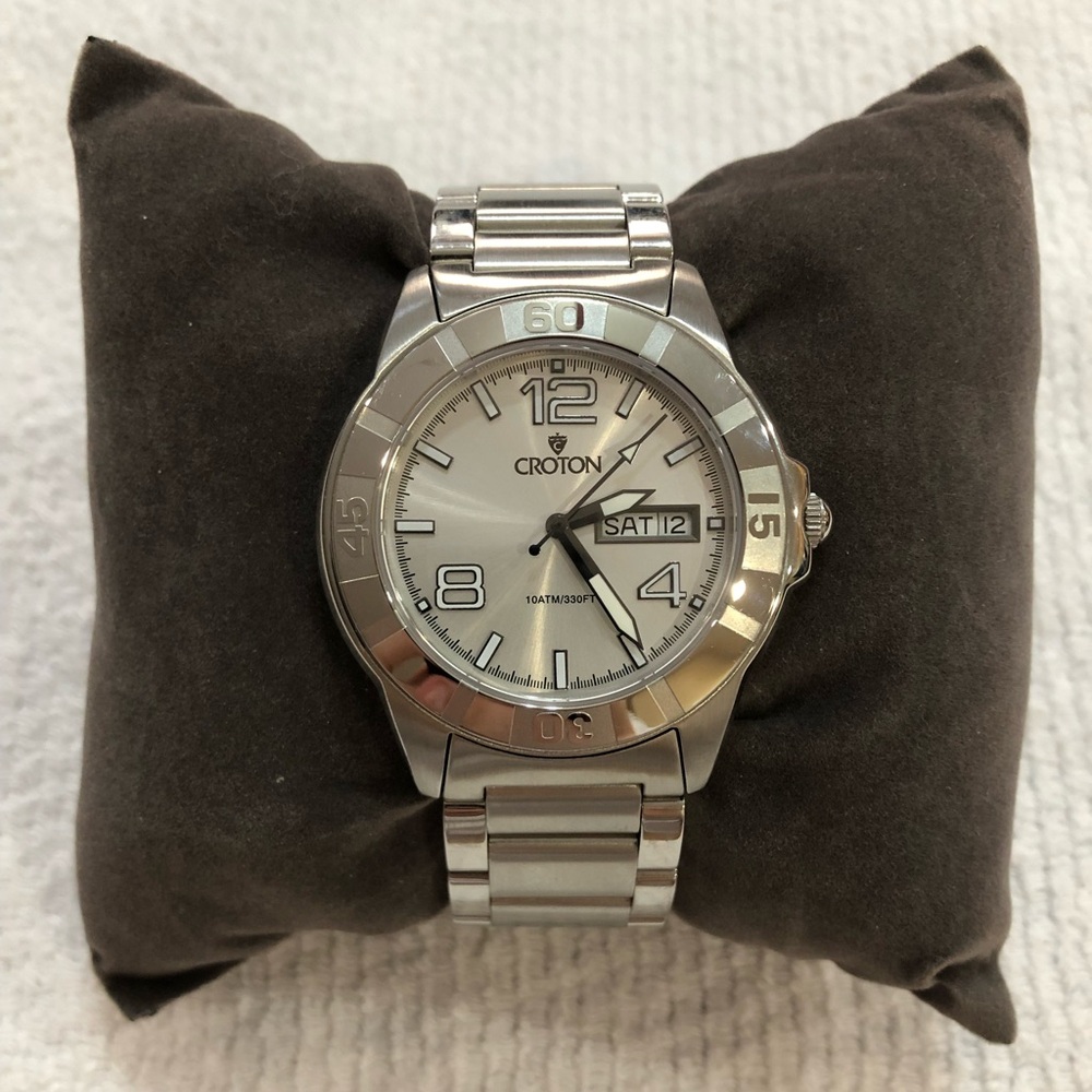NWOT Croton Men’s Watch Silver Dial